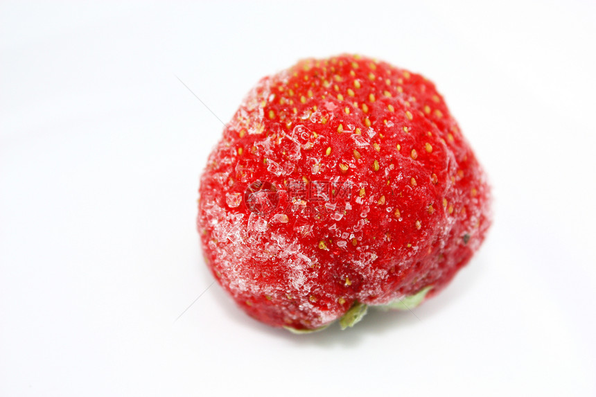 草莓冰柱浆果水果红色白色产品食物甜点黄色饮食图片