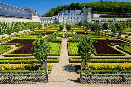 图兰法国中心花园的Vendry城堡植物景点世界遗产建筑物建筑命令植物群历史性旅行宫殿背景