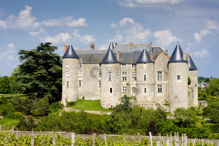 法国中部葡萄园Luynes城堡建筑学历史景点纪念碑葡萄园外观宫殿旅行城堡世界图片