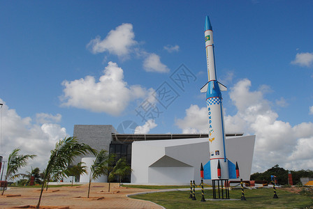 博物馆火箭旅行旅游背景图片