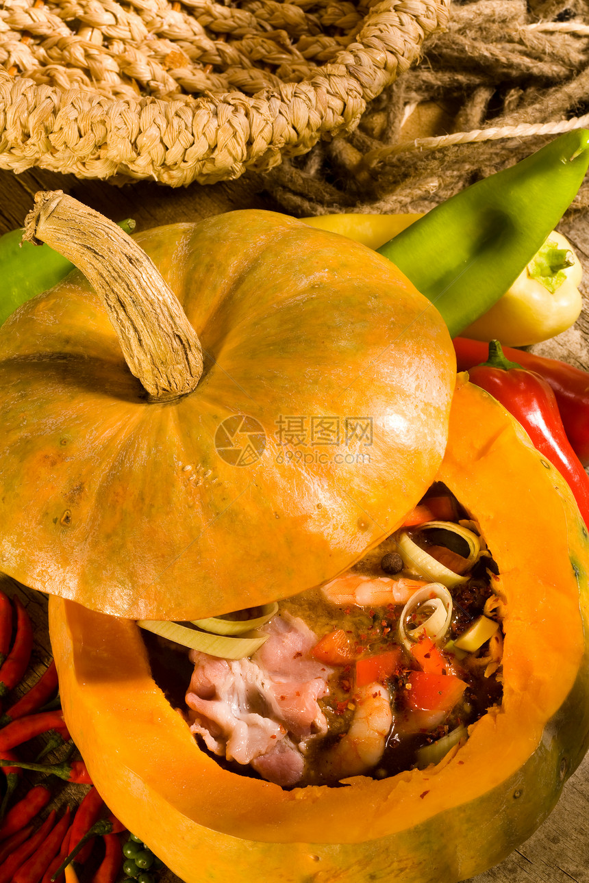 南瓜汤食物烹饪洋葱饮食维生素美味绳索香料野菜蔬菜图片