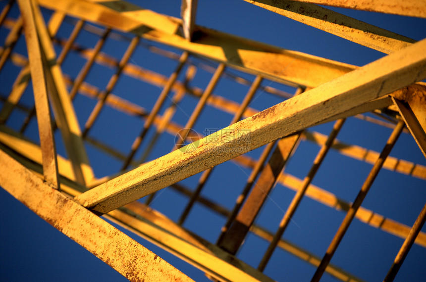 金属建筑橙子梯子避风港起重机黄色楼梯脚步图片