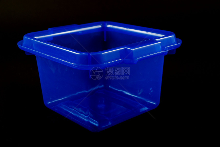 蓝框贮存塑料用品房子盒子浴缸家居垃圾桶存储图片