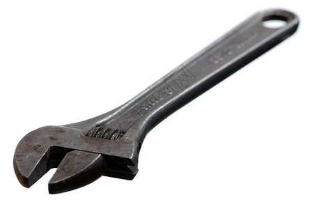 扳手管道工作工具便利乐器机械维修工艺白色金属背景图片