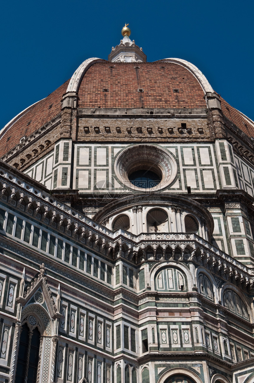 意大利佛罗伦萨的Duomo历史教会建筑学天空大教堂圆顶建筑地标蓝色旅行图片