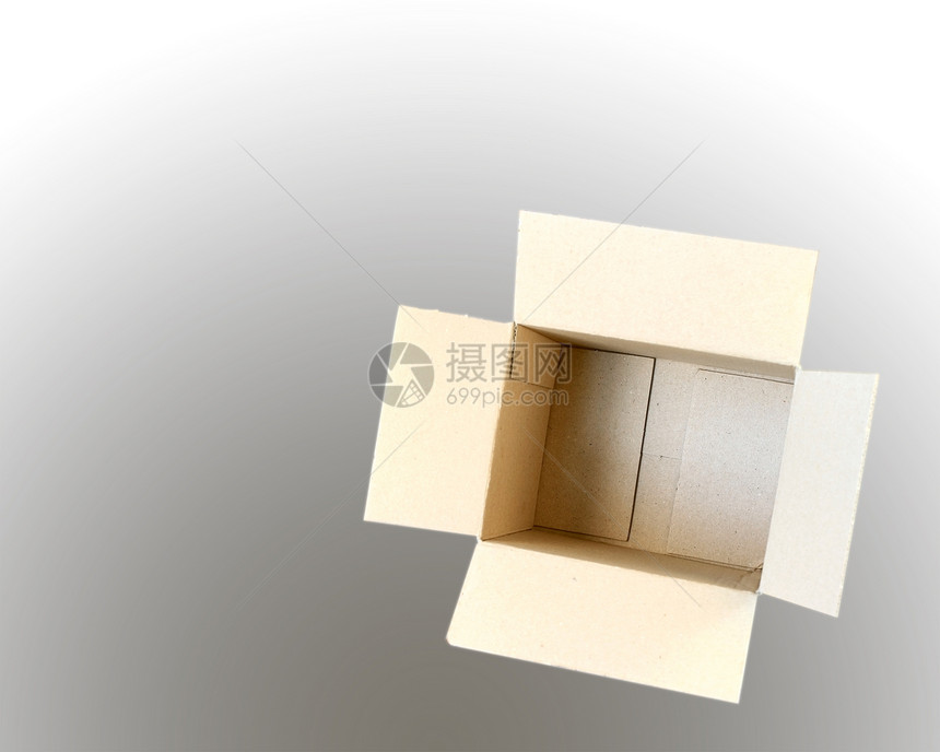 空框中灰色螺旋送货概念盒子空白包装白色纸盒图片