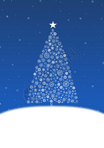 白圣诞节薄片地平线雪花冷冻下雪星星喜庆插图宗教艺术品背景图片