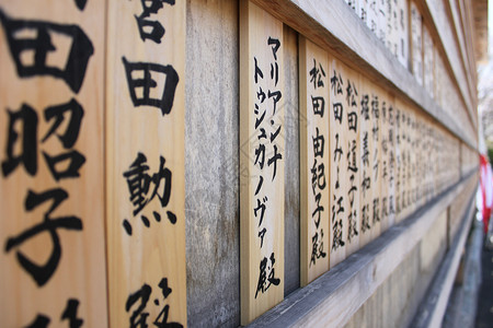 与佐首寺Kanji的木制板背景图片