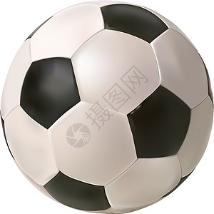 足球球插图圆形运动训练玩具游戏白色皮革团队背景图片