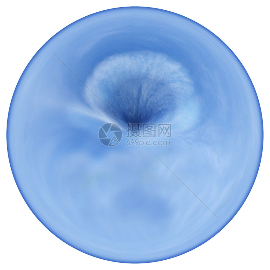 白色背景上清晰的球地球插图蓝色镜子反射塑料天空珍珠阴影水晶图片
