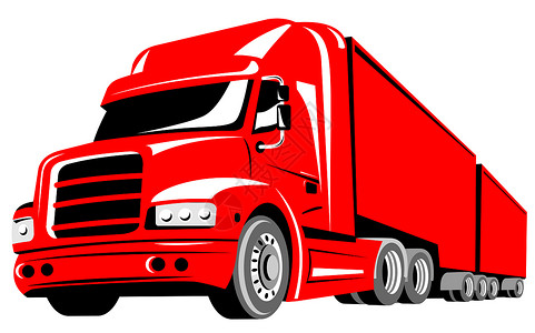 集装箱货车运输工业车辆插图货运背景图片