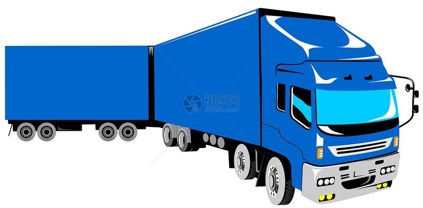 集装箱货车插图货运运输车辆工业图片