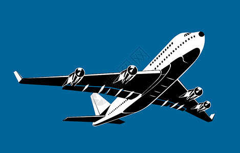 商业喷气飞机客机飞行旅行运输空气引擎航空公司喷射背景图片