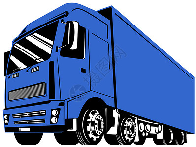 集装箱货车运输插图车辆工业货运背景图片