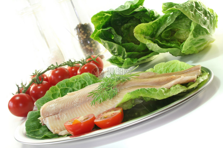 酸铁填料起动机熏制海鲜餐厅沙拉养殖食物鳟鱼鳟鱼片淡水图片