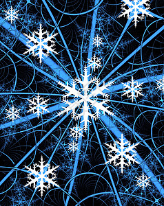 圣诞节背景蓝色雪花背景图片