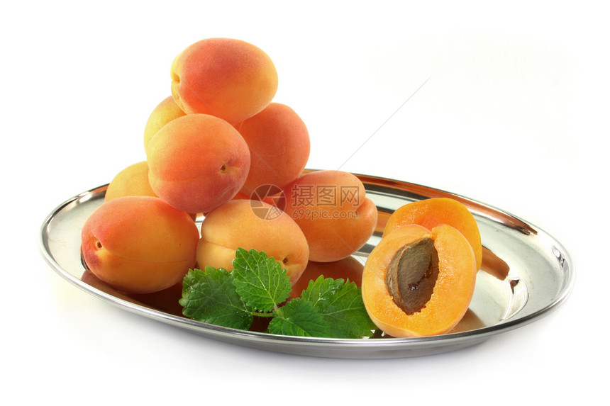 杏子静物白色厨房香草绿色素食主义者橙子草药棕色生食图片
