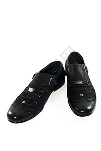 黑鞋子斑点鞋带皮革男人男士鞋类背景图片