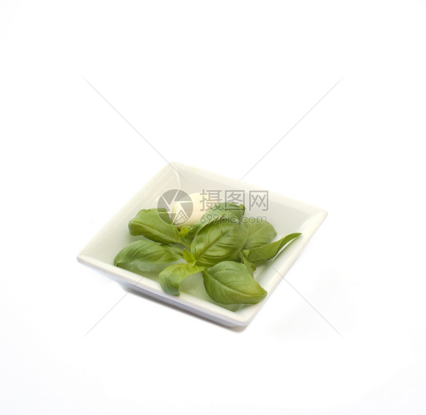 大蒜和罗勒青蒜蔬菜味道白色叶子烹饪成分图片