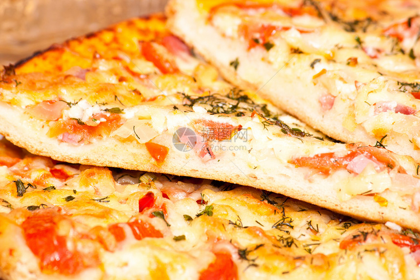 披萨比萨海鲜胡椒桌子食物水平装饰图片