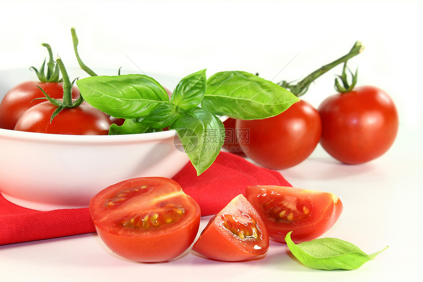 番茄圆形收成烹饪蔬菜绿色圆锥花序维生素西红柿营养葡萄图片