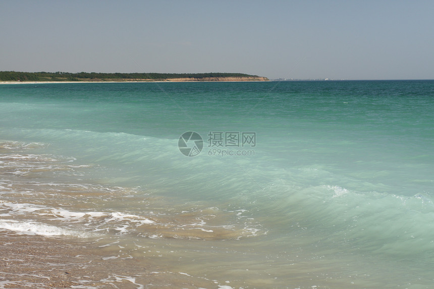 黑海上的空海滩海洋泡沫海岸地平线旅行旅游美丽支撑海浪白色图片