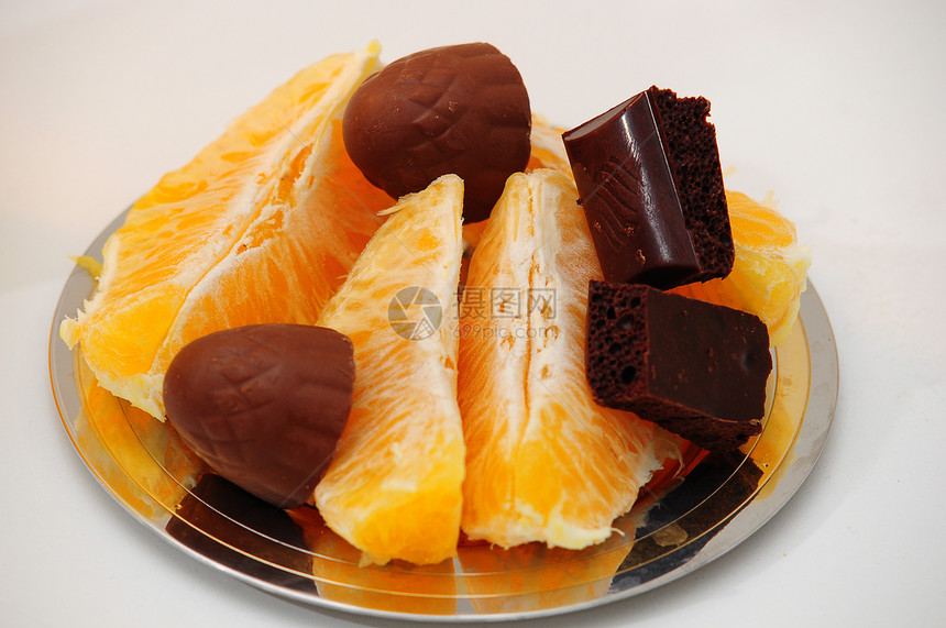 橙子和巧克力图片