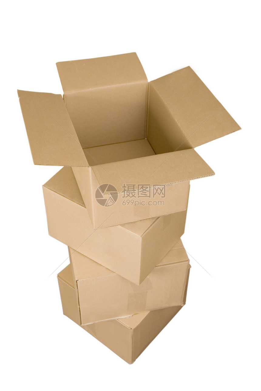 堆叠的棕色纸板盒货运办公室产品运输送货储存商品库存标签船运图片