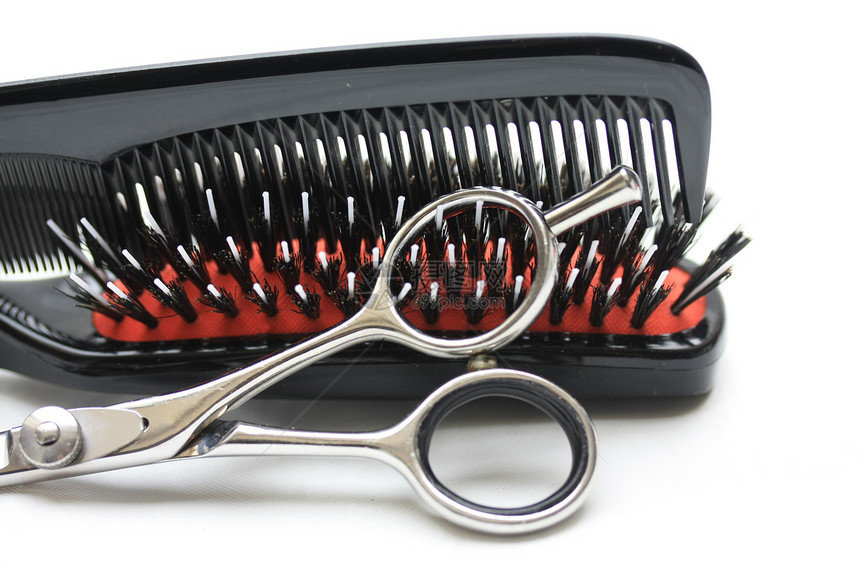 理发工具染色造型剪刀美容师理发店剪子乐队卫生卷发器梳子图片