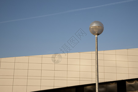 城市建设灯柱天空建筑学蓝色背景图片