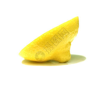 柠檬黄色白色背景图片
