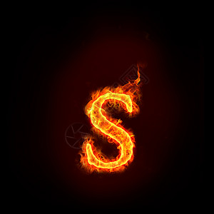 小s火焰字母表 小S背景
