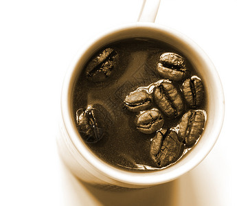 咖啡白色谷物背景图片