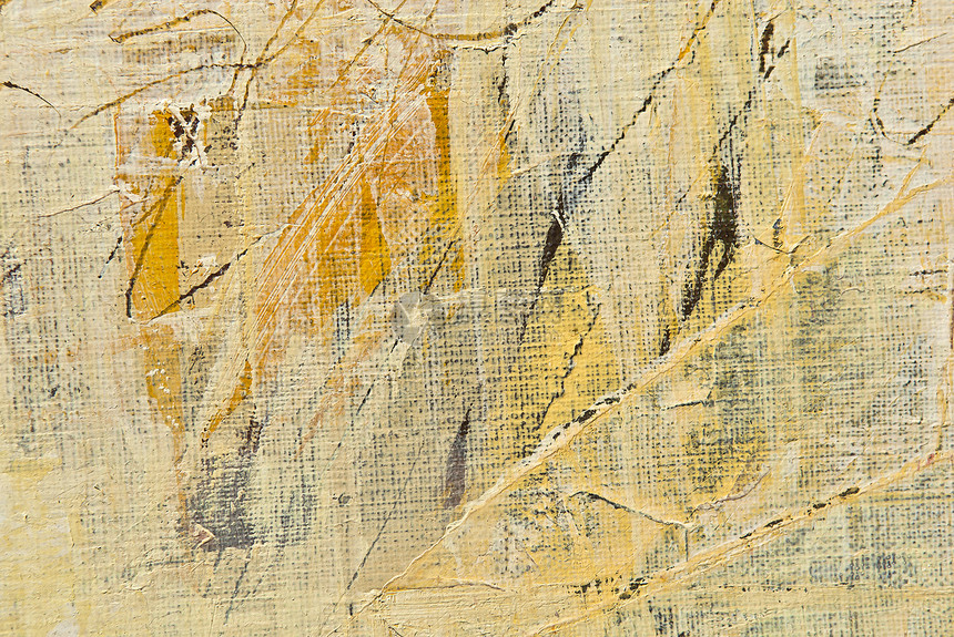 抽象背景帆布木板材料黄色作品墙纸插图绘画纤维粮食图片
