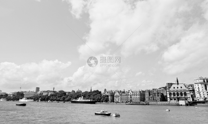 伦敦泰晤士河英语天空王国全景图片