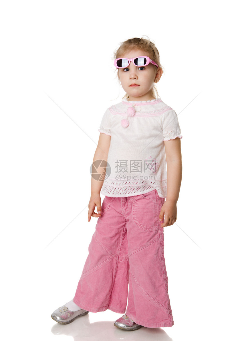 4岁女童太阳镜快乐享受活力金发幸福身体女孩乐趣孩子图片