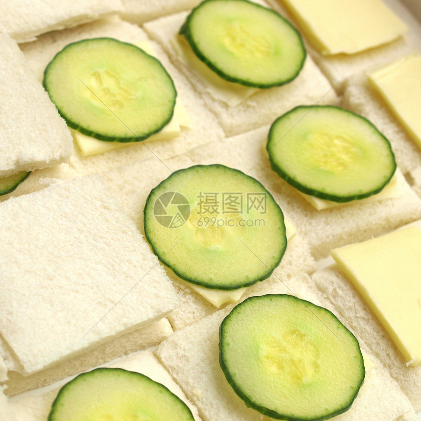 黄瓜三明治英语食物王国营养黄油午餐面包美食饮食图片