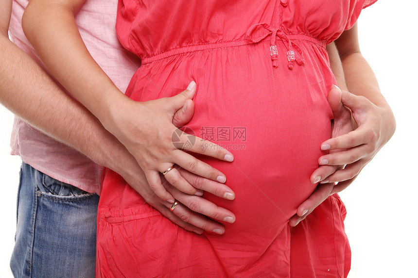 怀孕妇女及其丈夫的手和手女孩男性腹部母性成人家庭女性妈妈女士肚子图片