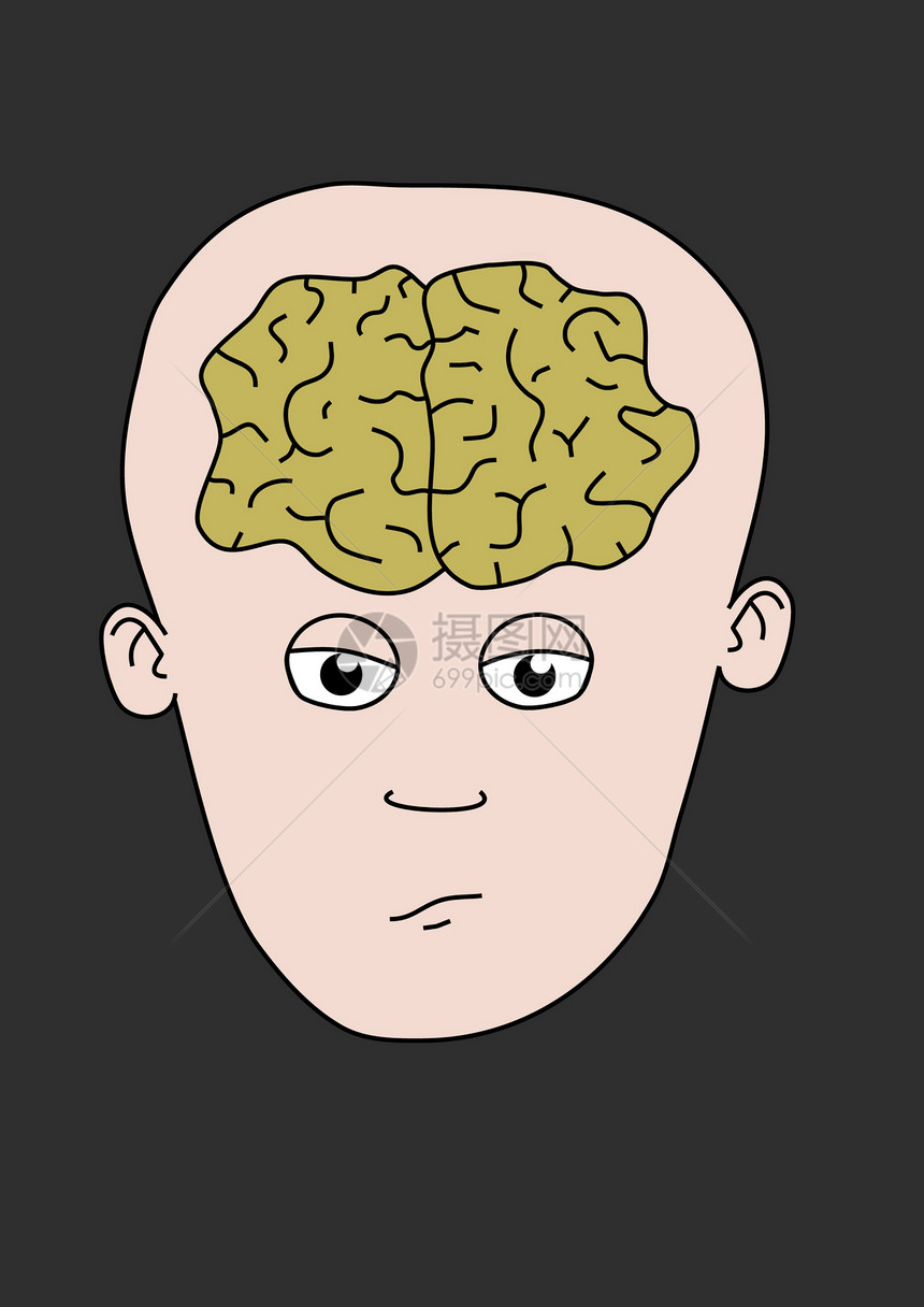 脑作品记忆力量男人解决方案插图漫画想像力智力头脑图片