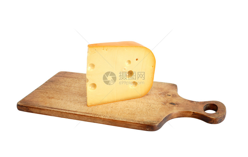 切肉板上的奶酪图片