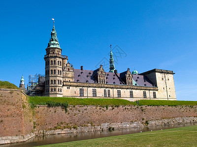 赫尔辛格Kronborg 哈姆雷特埃尔西诺尔赫辛格堡丹麦旅游文化遗产城市建筑遗产地标堡垒游客观光村庄背景