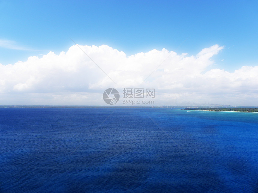 加勒比海天空海岸天堂海滩热带海洋地区假期蓝色图片