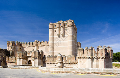 卡斯蒂利亚和莱昂西班牙卡斯蒂利亚和里昂塞戈维亚省可口城堡建筑学防御工事旅行建筑物据点世界景点建筑外观背景