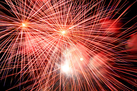 红烟花条纹新年射线庆典火花横梁光束爆破背景图片