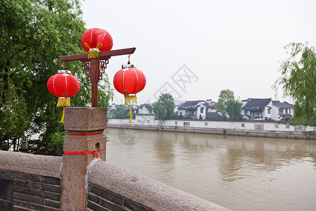 苏州有名的风巧风景区枫桥建筑物运河诗人房子图片