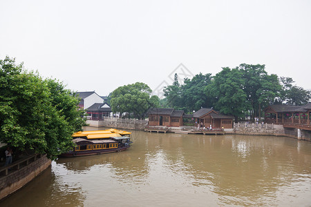 苏州有名的风巧风景区建筑物枫桥房子运河诗人背景图片