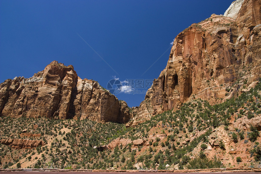 zion国家公园悬崖墙纸风景游客峡谷公园石头旅游环境天空图片