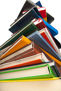书本堆叠手册大学文学图书馆智慧书店宏观知识智力文化背景图片