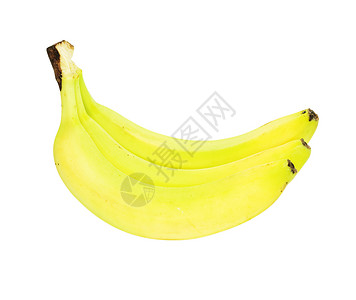 白上孤立的树香蕉黄色食物水果白色热带背景图片