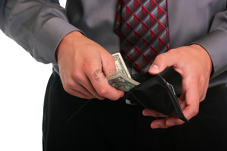 商务人士和金钱金融领带男人衬衫灰色活动行动手指袖子指甲图片